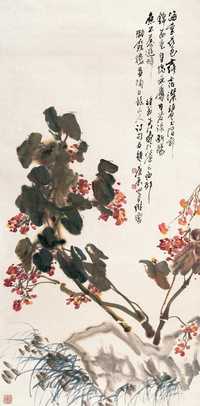 董芷林 2000年作 花卉 立轴